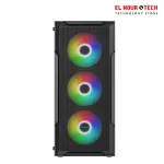 Xander CASE Hulk 4 ARGB Fans & ARGB Mesh Mid Tower Gaming Case With PSU 700W 80+ - Black