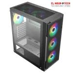 Xander CASE Hulk 4 ARGB Fans & ARGB Mesh Mid Tower Gaming Case With PSU 700W 80+ - Black