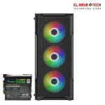 Xander CASE Hulk 4 ARGB Fans & ARGB Mesh Mid Tower Gaming Case With PSU 700W 80+ - Black