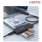ONTEN UCA312 USB-A & USB-C to SATA Adapter with 3×USB 3.0 Hub – 2.5” HDD/SSD External Enclosure & Multi-Port USB Expansion