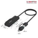 ONTEN UCA312 USB-A & USB-C to SATA Adapter with 3×USB 3.0 Hub – 2.5” HDD/SSD External Enclosure & Multi-Port USB Expansion