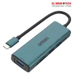 هب USB نوع ONTEN UC120 6-in-1 USB-C إلى USB3.0 و2xUSB2.0 ومدخل Type-C وقارئ بطاقات SD/TF