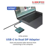 Onten UC915 USB-C to Dual DisplayPort Converter