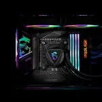 MSI MAG CORELIQUID 240R - AIO RGB CPU Liquid Cooler - Rotating Cap Design - 240mm Radiator - Dual 120mm RGB PWM Fans.