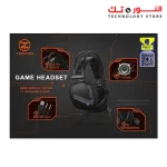 TechnoZone K33 Backlit LED Gaming Headset - Black