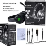 ONIKUMA K19 Gaming Headset for Xbox one PS4, RGB LED PC Gamer Headphones with Microphone Computer Xbox one s Playstation 4 Xbox 1 x Games Mic