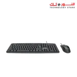 Manhattan Wired Keyboard and Optical Mouse Set - (KB717) -  Black