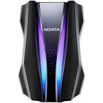 Adata HD770 External 2.5" HDD, USB3.2, 1TB, Black, Rugged Design, Two Light Beam Shaped RGB Lighting, IP68 Waterproof and Dust Proof