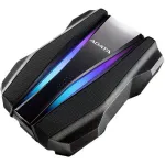 Adata HD770 External 2.5" HDD, USB3.2, 1TB, Black, Rugged Design, Two Light Beam Shaped RGB Lighting, IP68 Waterproof and Dust Proof