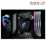MSI MAG CORELIQUID 360R - AIO RGB CPU Liquid Cooler - Rotating Cap Design - 360mm Radiator - Triple 120mm RGB PWM Fans.