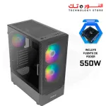 CASE ANTEC NX4155 BLACK CON FUENTE 550W VIDRIO TEMPLADO USB 3.0/USB 2.0