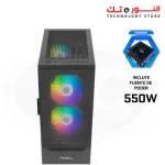 CASE ANTEC NX4155 BLACK CON FUENTE 550W VIDRIO TEMPLADO USB 3.0/USB 2.0