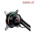 ASUS ROG RYUO 120 all-in-one liquid CPU cooler with color OLED Aura Sync RGB and ROG 120mm radiator fan