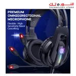 ONIKUMA K16 Gaming Headset with Mic and Noise Cancellation Headphone Gaming with Led Light for Mobile Phone Laptop PS4 PS5 PC XBOX