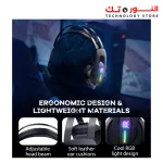 ONIKUMA K16 Gaming Headset with Mic and Noise Cancellation Headphone Gaming with Led Light for Mobile Phone Laptop PS4 PS5 PC XBOX