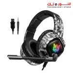ONIKUMA K19 Camouflage Color Game headset with Mic and LED light for computer, Mobile and PS4