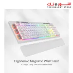 Redragon K512 Shiva RGB Backlit Membrane Gaming Keyboard with Multimedia Keys, Linear Mechanical-Feel Switch, 6 Extra On-Board Macro Keys, Dedicated Media Control, Detachable Wrist Rest, White