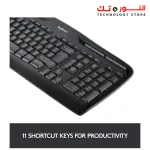 Logitech MK330 Wireless Keyboard and Mouse Combo for Windows, 2.4 GHz Wireless with USB-Receiver, Portable Mouse, Multimedia Keys, Long Battery Life, PC/Laptop, QWERTY UK Layout - Black