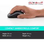 Logitech MK330 Wireless Keyboard and Mouse Combo for Windows, 2.4 GHz Wireless with USB-Receiver, Portable Mouse, Multimedia Keys, Long Battery Life, PC/Laptop, QWERTY UK Layout - Black