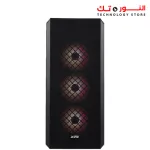 XPG Defender Mid Tower ATX Computer Case, MESH Front Panel, RGB Effect Efficient Airflow, Tempered Glass, x3 XPG VENTO 120 ARGB Fans, Removable Dust Filter, Black