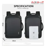 MEINAILI  "1901 15.6 - inch Business Waterproof Multifunction Laptop Backpack With USB Outport - Black "