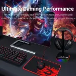 Redragon K552-BB Mechanical Gaming Keyboard and Mouse Combo &amp; Large Mouse Pad &amp; PC Gaming Headset with Mic, 87 Key RED LED Backlit Keyboard for Windows PC (Keyboard, Mouse, Headset Mousepad Set)