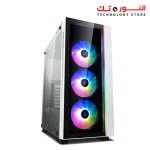 DEEPCOOL MATREXX 55 V3 ADD-RGB 3F WH PC case E-ATX Supported,Motherboard or Button Control of SYNC of Addressable RGB Devices of Any Brands 3x120mm ADD-RGB Fans Pre-Installed -White Color