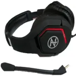 TECHNOZONE 3.5mm 2 Jack Gaming Headphone With Removable Mic &amp; RGB LED Lights K43 For Home Computer - Not for Mobile Phone