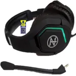 TECHNOZONE 3.5mm 2 Jack Gaming Headphone With Removable Mic &amp; RGB LED Lights K43 For Home Computer - Not for Mobile Phone