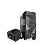 Redragon GC-510 Grindor Side Glass Temp Black + T-DAGGER TPS201 600W - Without fans inside
