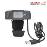 Manhattan USB Webcam Two Megapixels CM198 1080p Full HD USB-A Plug Integrated Microphone Adjustable Clip Base - 462006 - Black