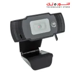 Manhattan USB Webcam Two Megapixels CM198 1080p Full HD USB-A Plug Integrated Microphone Adjustable Clip Base - 462006 - Black