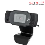 Manhattan USB Webcam Two Megapixels CM198 1080p Full HD USB-A Plug Integrated Microphone Adjustable Clip Base - 462006 - Black
