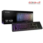 EVGA Z12 RGB Gaming Keyboard, RGB Backlit LED, 5 Programmable Macro Keys, Dedicated Media Keys, Water Resistant, 834-W0-12US-KR