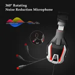 ONIKUMA K12 Stereo Gaming Headset for PC, Consoles and Mobiles with LED Light (Black/Red)