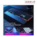 AULA F2088 RGB GAMING MECHANICAL KEYBOARD BLUE BROWN BLACK SWITCH WIRED MIX BACKLIT KEYBOARD 104 KEYS ANTI-GHOSTING FOR GAMER PC DESKTOP