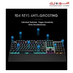 AULA F2088 RGB GAMING MECHANICAL KEYBOARD BLUE BROWN BLACK SWITCH WIRED MIX BACKLIT KEYBOARD 104 KEYS ANTI-GHOSTING FOR GAMER PC DESKTOP