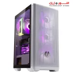 BitFenix Nova Mesh SE TG Mid Tower Case Tempered Glass Window 4F-RGB + Bitfenix BPA 600 600W PSU 80 PLUS PSU - White
