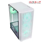 BitFenix Nova Mesh SE TG Mid Tower Case Tempered Glass Window 4F-RGB + Bitfenix BPA 600 600W PSU 80 PLUS PSU - White