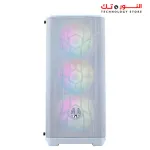 BitFenix Nova Mesh SE TG Mid Tower Case Tempered Glass Window 4F-RGB + Bitfenix BPA 600 600W PSU 80 PLUS PSU - White