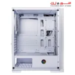 BitFenix Nova Mesh SE TG Mid Tower Case Tempered Glass Window 4F-RGB + Bitfenix BPA 600 600W PSU 80 PLUS PSU - White