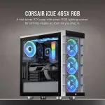 CORSAIR iCUE 465X RGB Mid-Tower ATX Smart Case — White