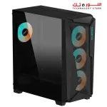 GIGABYTE C301 Glass V2 - Black Mid Tower PC Gaming Case, Tempered Glass, USB Type-C, 4X ARBG Fans Included