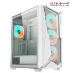 GIGABYTE C301 Glass White V2 - White Mid Tower PC Gaming Case, Tempered Glass, USB Type-C, 4X ARBG Fans Included