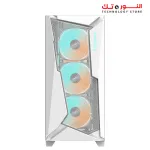 GIGABYTE C301 Glass White V2 - White Mid Tower PC Gaming Case, Tempered Glass, USB Type-C, 4X ARBG Fans Included