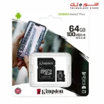 Kingston 64GB micSDXC Canvas Select Plus 100R A1 C10 Card + ADP, SDCS2/64GB, black