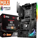 MSI B450 Gaming PRO Carbon MAX WiFi Performance Gaming AMD Ryzen 1st, 2nd, and 3rd Gen AM4 M.2 USB 3.2 Gen 2 DDR4 HDMI Display Port Wi-Fi ATX Motherboard
