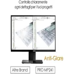 MSI PRO MP241 Professional Flat Monitor 24" 16:9 Full HD (1920x1080), Frequency 60Hz, Response Time 7ms, IPS Panel Glare Free, Connections 1x HDMI and 1x VGA, VESA 75x75mm Standard