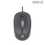 Manhattan Comfort II Wired Optical Mouse 1000 DPI Ambidextrous 1.2 m Cable - Black