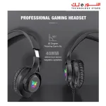 ONIKUMA X16 BLACK Wired RGB Over-ear Gaming Headset with Noise Cancelling Mic